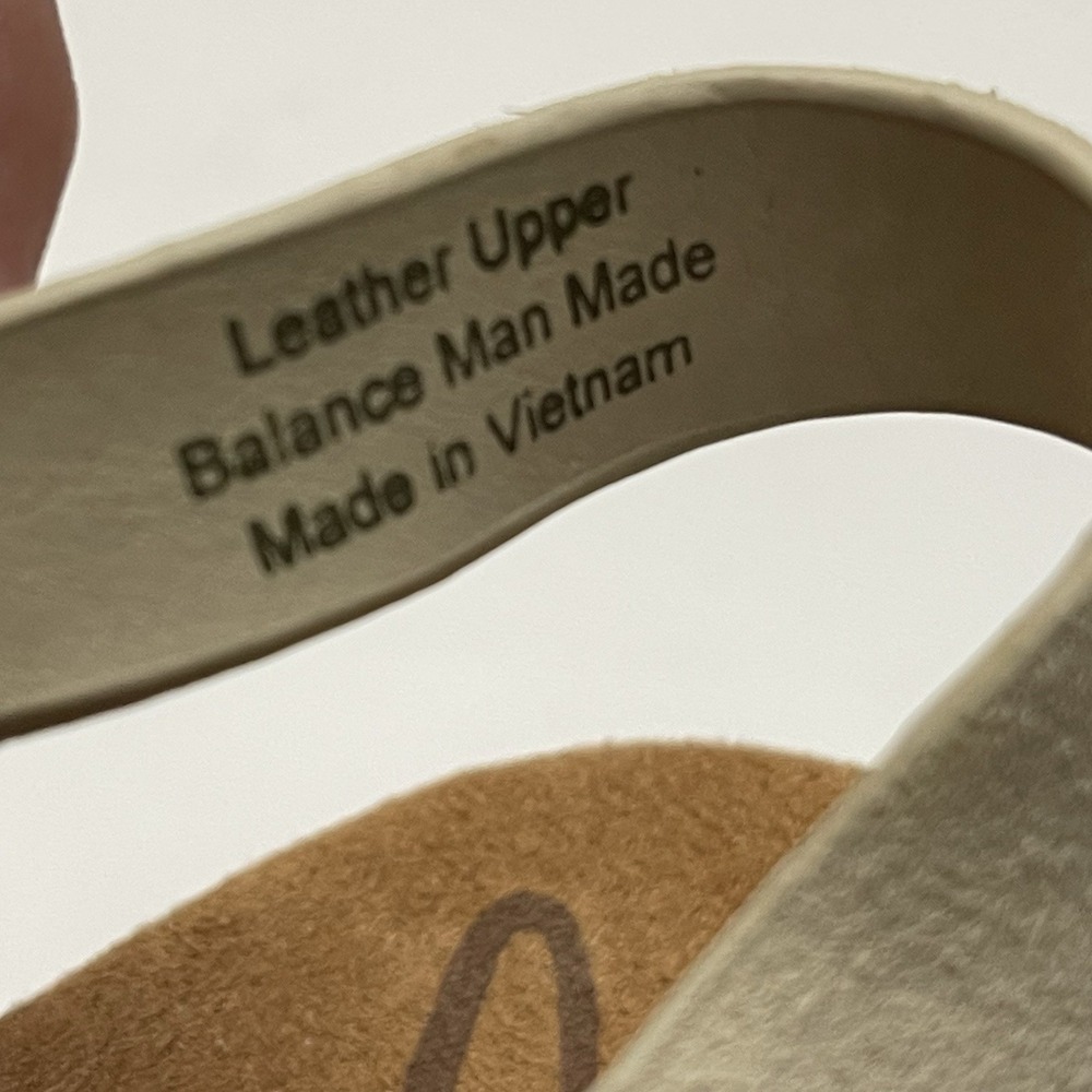 ZODIAC‎ Paola Beige Birch Platform Cork  Wedge Leather Sandals Womens 8M - Picture 11 of 12